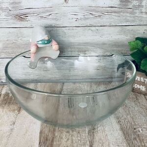 NWT Gorgeous Big 8” Glass Food container with Ceramic Hanging Removable Gnome